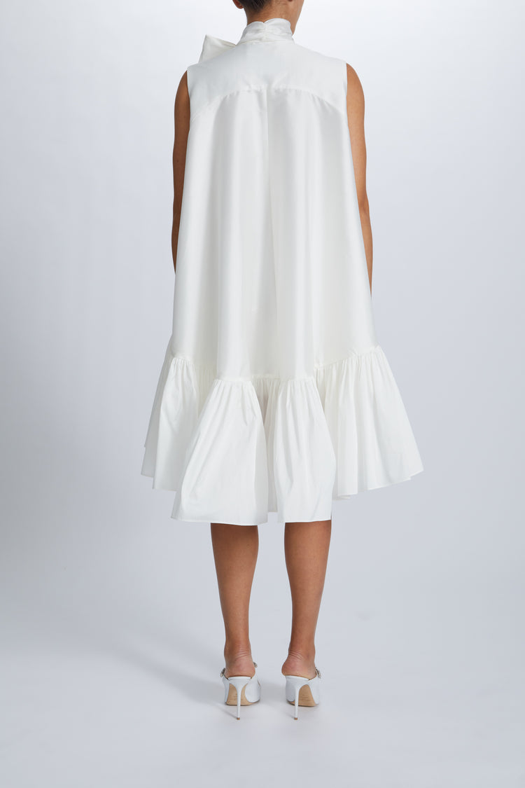 Image number 2: Taffeta Trapeze Dress, back view