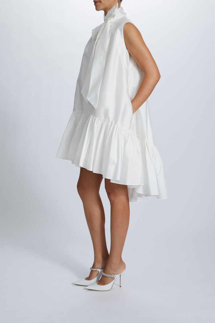 Image number 1: Taffeta Trapeze Dress, side view