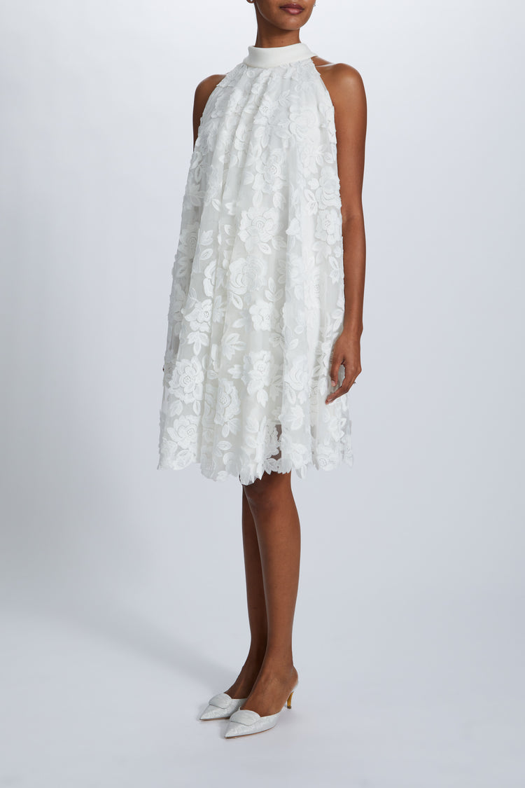 Image number 4: Guipure Lace Trapeze Dress, side view