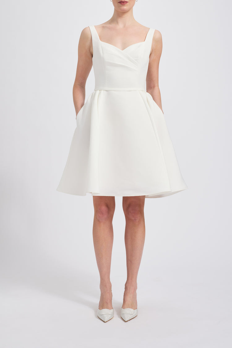 Image number 0: Faille Side Gather Dress, front view