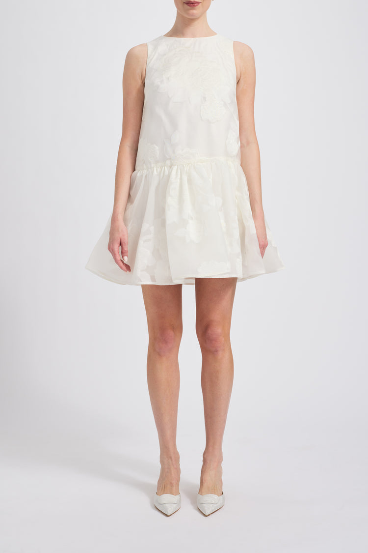 Image number 1: Rose Fil Coupé Mini Dress, front view