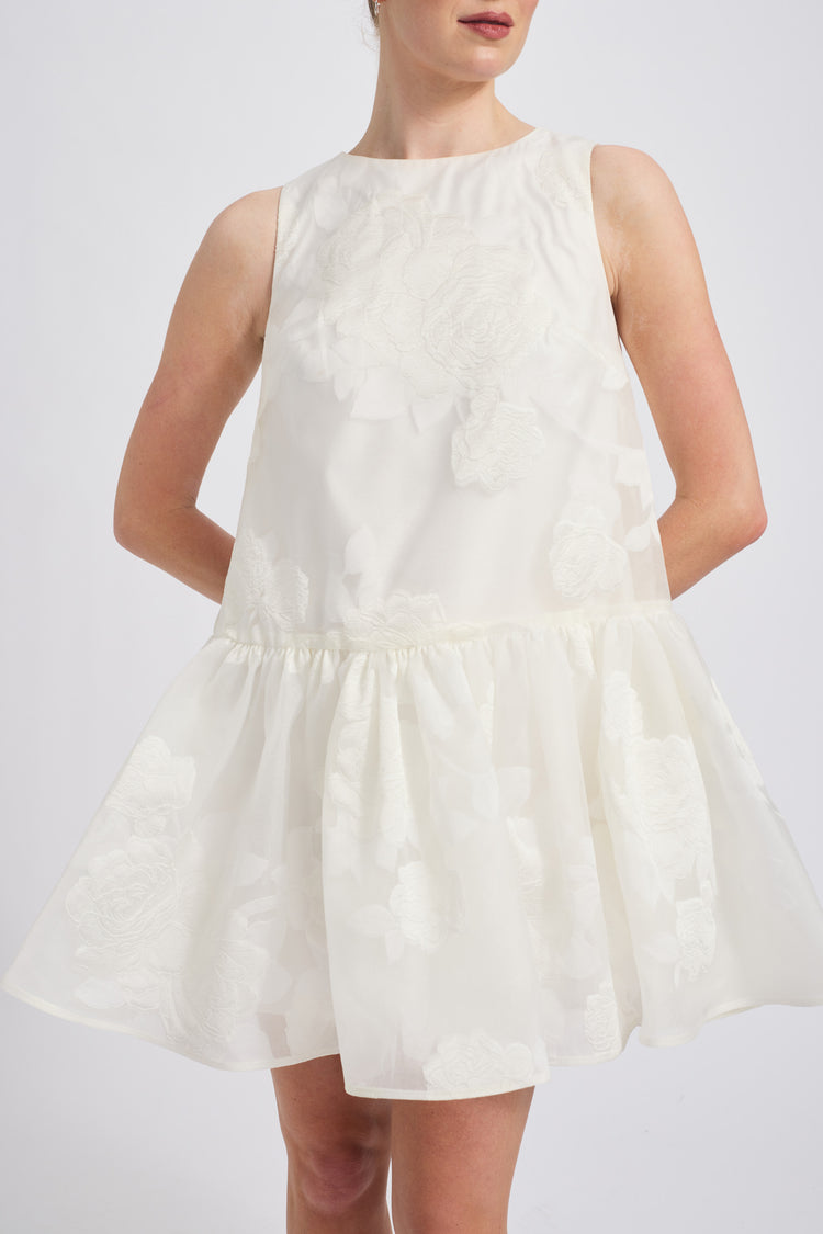 Image number 0: Rose Fil Coupé Mini Dress, view 1
