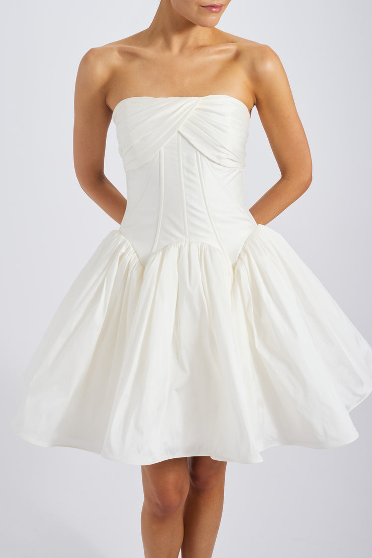 Image number 3: Taffeta Drop-Waist Dress, view 4