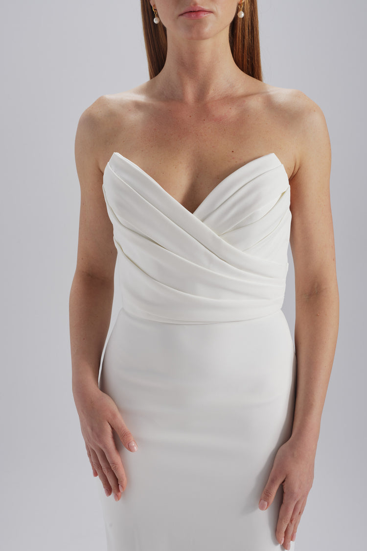 Image number 4: Strapless Scuba Crepe Dress, view 5