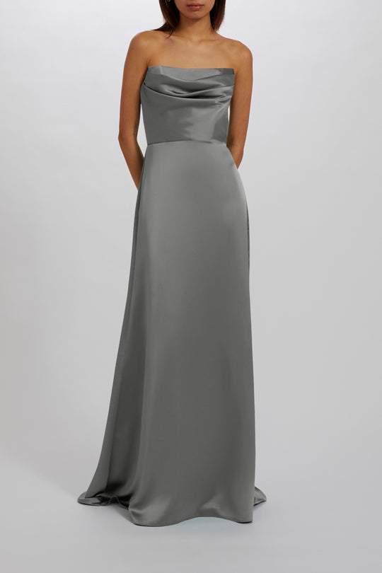 Jara - Gunmetal, $300, dress by color from Collection Bridesmaids by Amsale