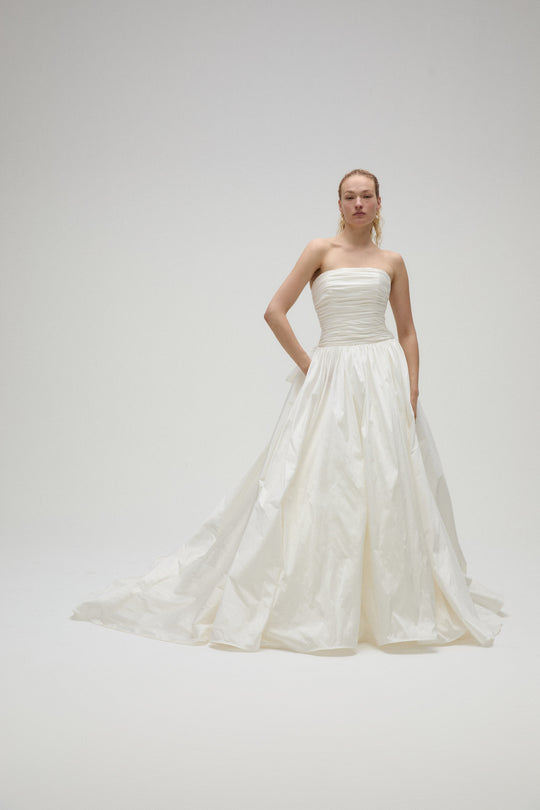Dipti, $3,435, dress from Collection Bridal by Nouvelle Amsale, Fabric: taffeta