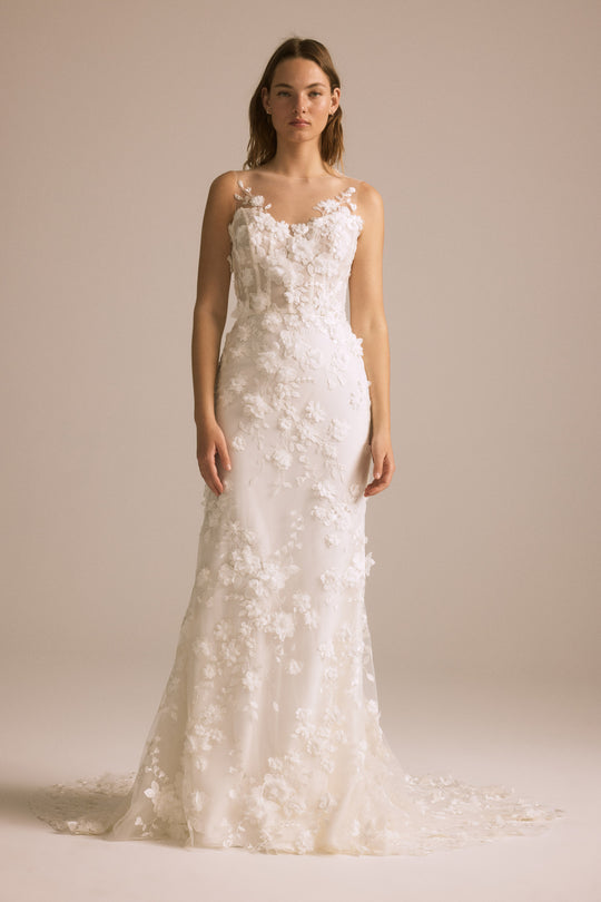 Floriane, $3,995, dress from Collection Bridal by Nouvelle Amsale