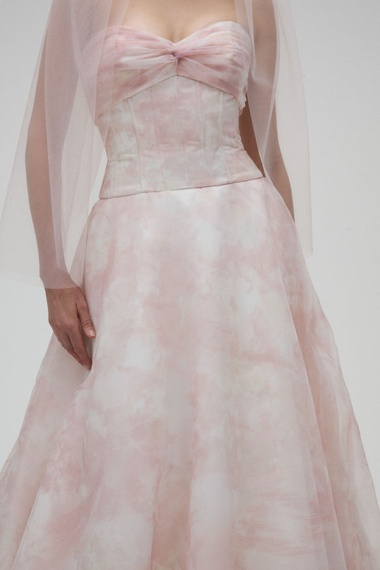 Nayla, $4,095, dress from Collection Bridal by Nouvelle Amsale, Fabric: organza