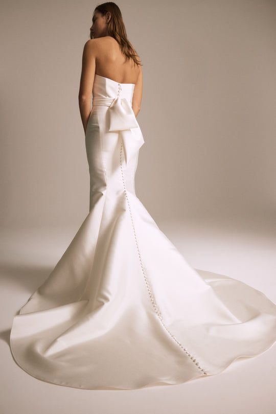 Wes, $2,750, dress from Collection Bridal by Nouvelle Amsale, Fabric: mikado