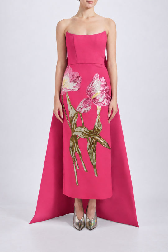 Sequin Appliqué Column Dress, $2,640, dress from Collection Evening by Amsale