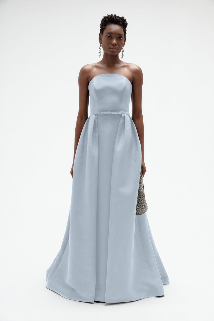 Image number 10: Faille Overskirt Gown in Ice, view 5