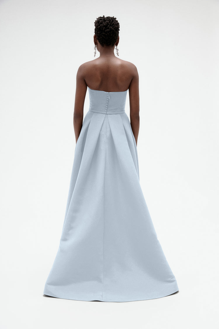 Image number 11: Faille Overskirt Gown in Ice, view 6