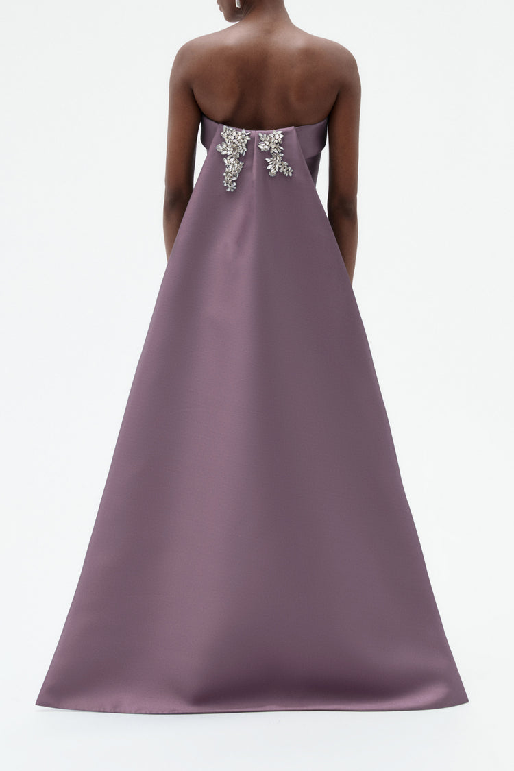 Image number 11: Embellished Column Mikado Gown in Violet, view 4