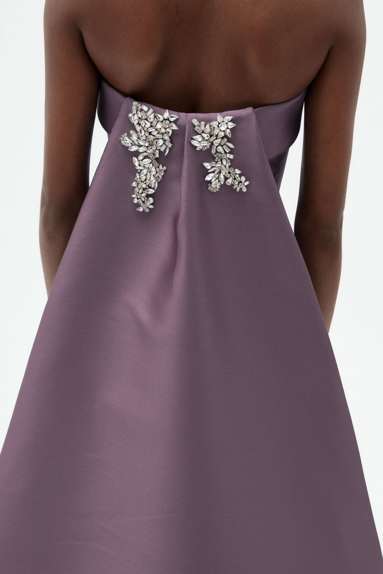 Image number 12: Embellished Column Mikado Gown in Violet, view 5