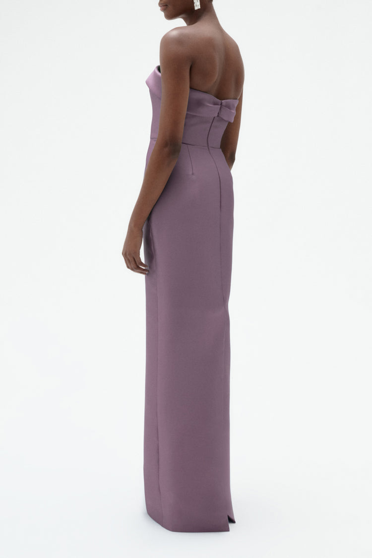 Image number 14: Embellished Column Mikado Gown in Violet, view 7