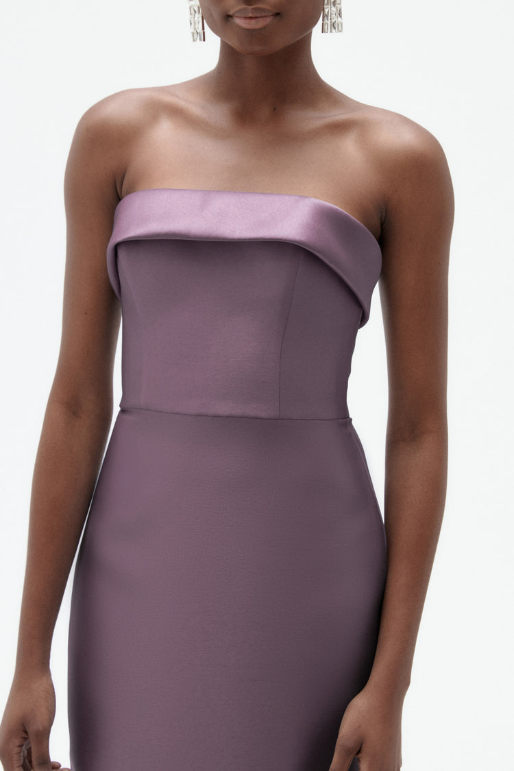 Image number 15: Embellished Column Mikado Gown in Violet, view 8