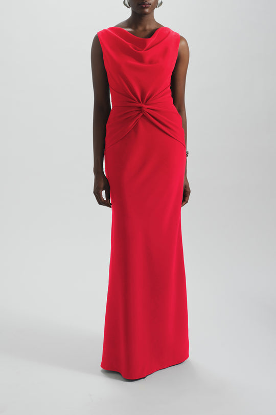 Twist Crepe Dress, $950, dress from Collection Evening by Amsale