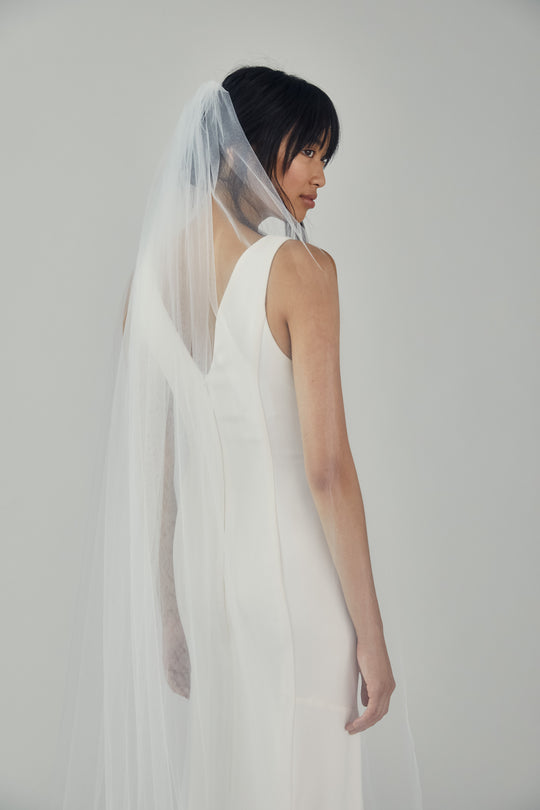 H515 - Cathedral length veil, $325, accessory from Collection Accessories by Amsale, Fabric: tulle