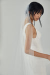 R293U - Cathedral length veil with rose lace - Ivory, dress by color from Collection Accessories by Nouvelle Amsale