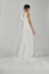 R292U - Cathedral length veil with Chantilly petals - Ivory, dress by color from Collection Accessories by Nouvelle Amsale