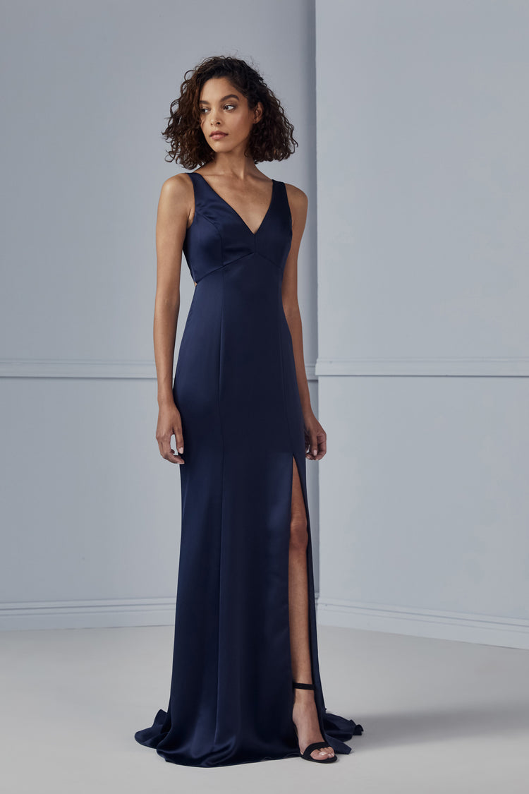 Tiana, dress from Collection Bridesmaids by Amsale, Fabric: fluid-satin