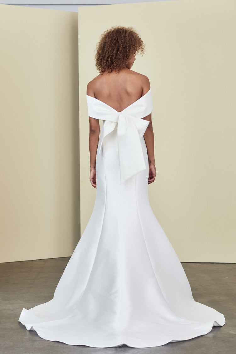 Landon, dress from Collection Bridal by Nouvelle Amsale, Fabric: mikado