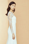 R330TO - Chantilly lace long sleeve top, accessory from Collection Accessories by Nouvelle Amsale, Fabric: tulle