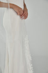 R293U - Cathedral length veil with rose lace - Ivory, dress by color from Collection Accessories by Nouvelle Amsale