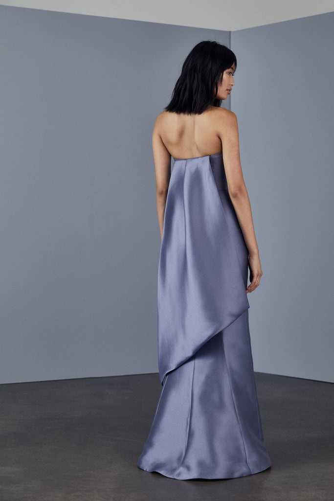 Product P371M - Mikado strapless gown - Smoke Image