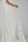 R364V - Cathedral length veil with sequin lace border - Ivory, dress by color from Collection Accessories by Nouvelle Amsale