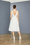 LW152 - Deep V-neck Dress - Silk-White, dress by color from Collection Little White Dress by Amsale