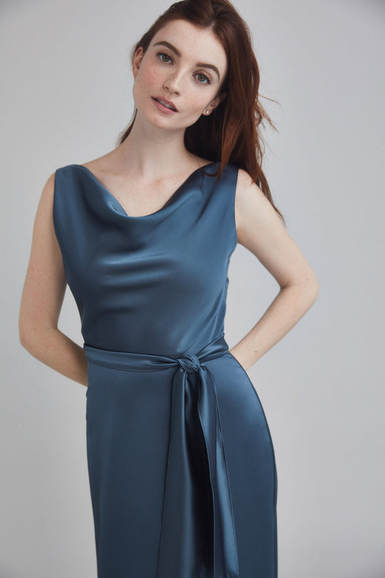 Mira - Hunter, $300, dress by color from Collection Bridesmaids by Amsale