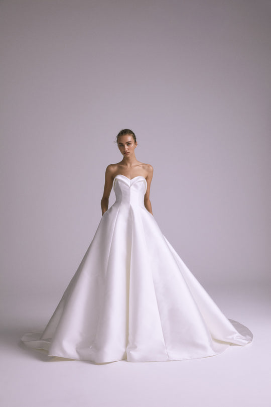 Ada, $7,200, dress from Collection Bridal by Amsale, Fabric: silk-magnolia