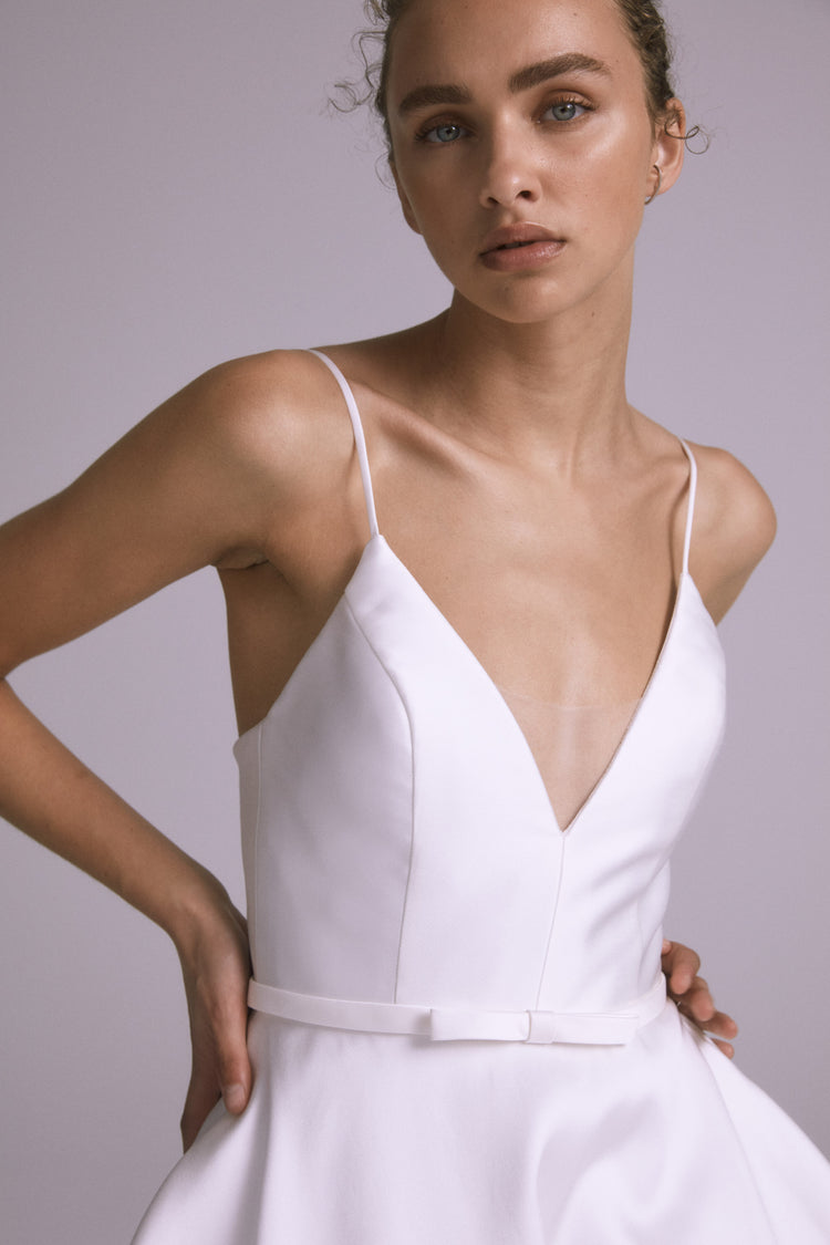 Baker, dress from Collection Bridal by Amsale, Fabric: silk-magnolia