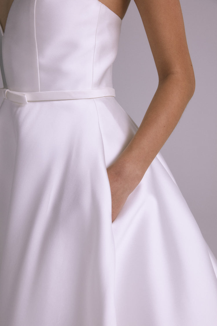 Baker, dress from Collection Bridal by Amsale, Fabric: silk-magnolia