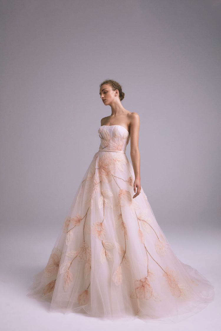 Forest, dress from Collection Bridal by Amsale, Fabric: faille