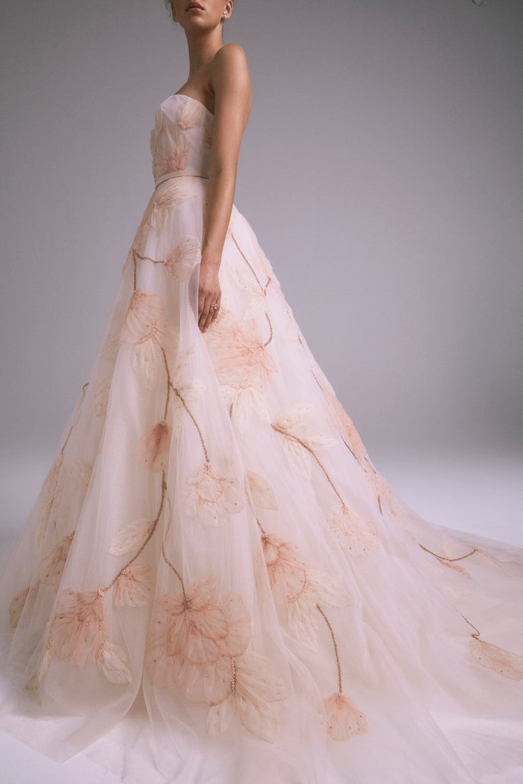 Forest, dress from Collection Bridal by Amsale, Fabric: faille