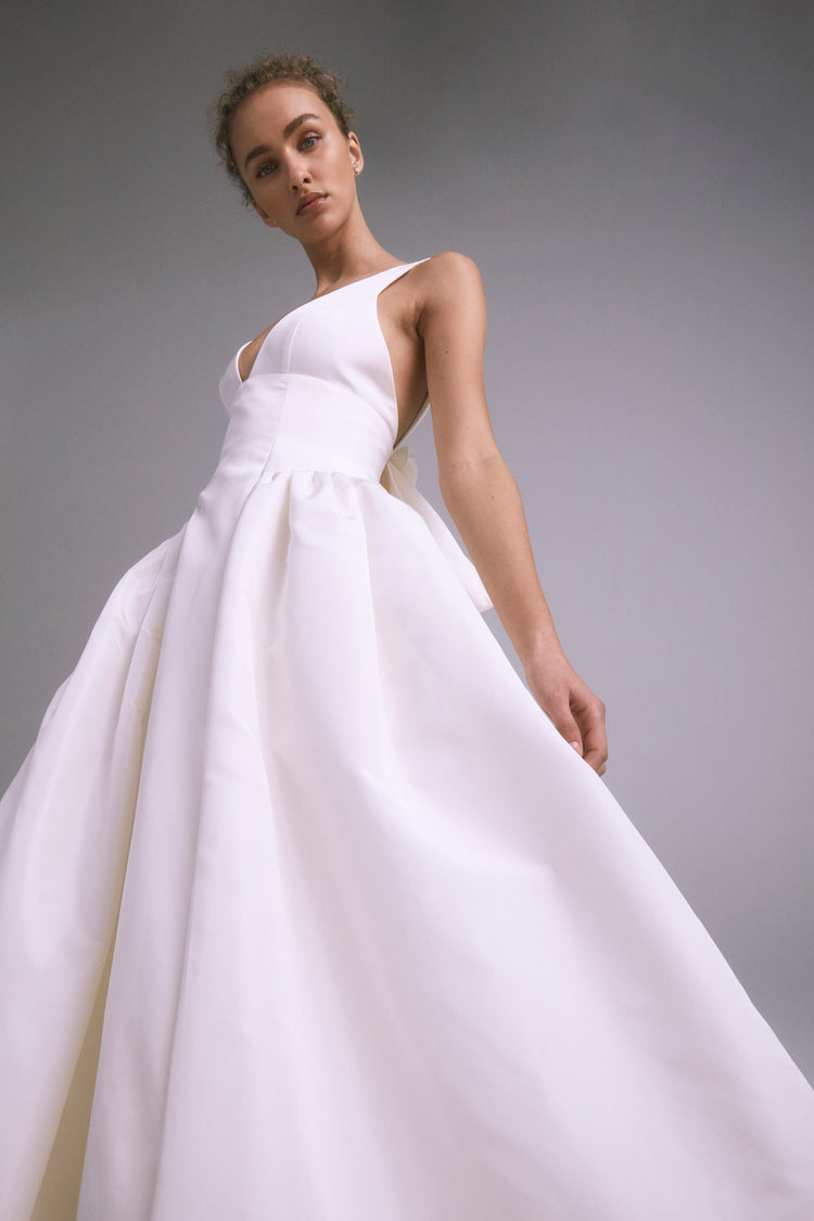 Hendrix, dress from Collection Bridal by Amsale, Fabric: faille