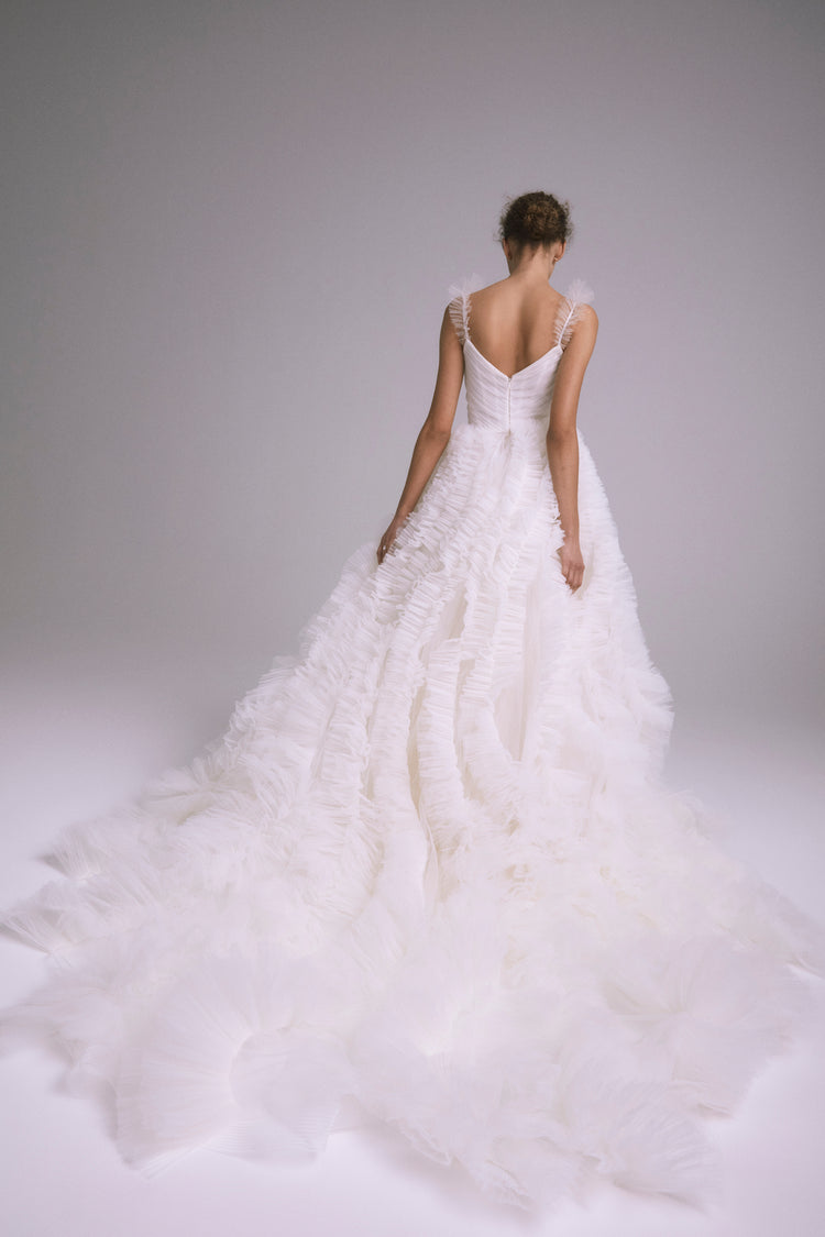 Kahlo, dress from Collection Bridal by Amsale, Fabric: faille