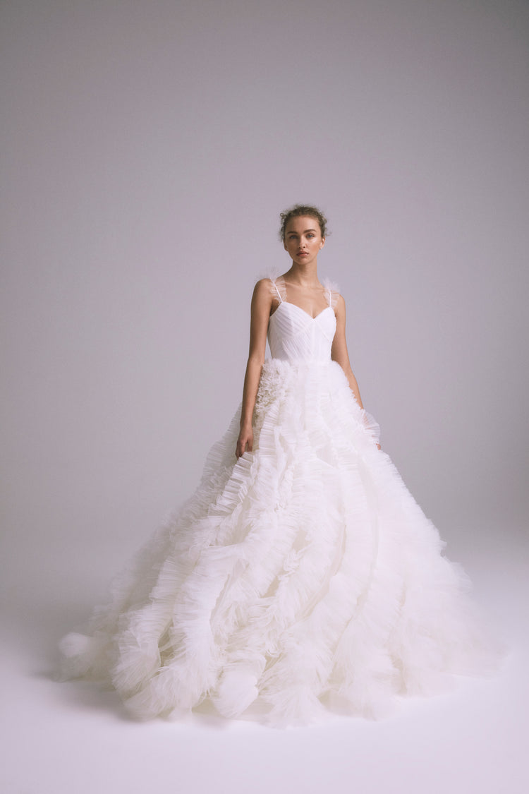 Kahlo, dress from Collection Bridal by Amsale, Fabric: faille