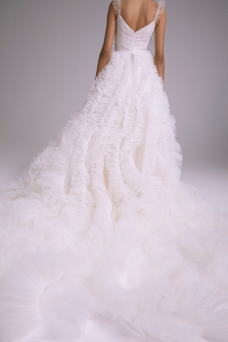 Kahlo, dress from Collection Bridal by Amsale, Fabric: faille