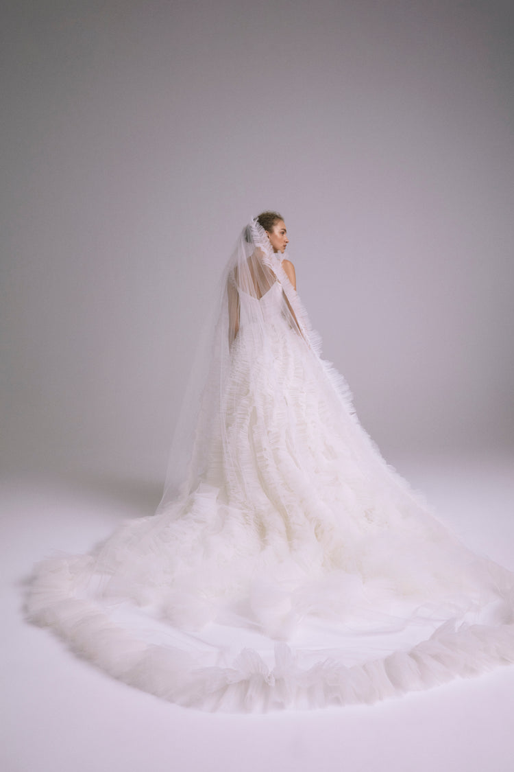 Kahlo, dress from Collection Bridal by Amsale, Fabric: faille