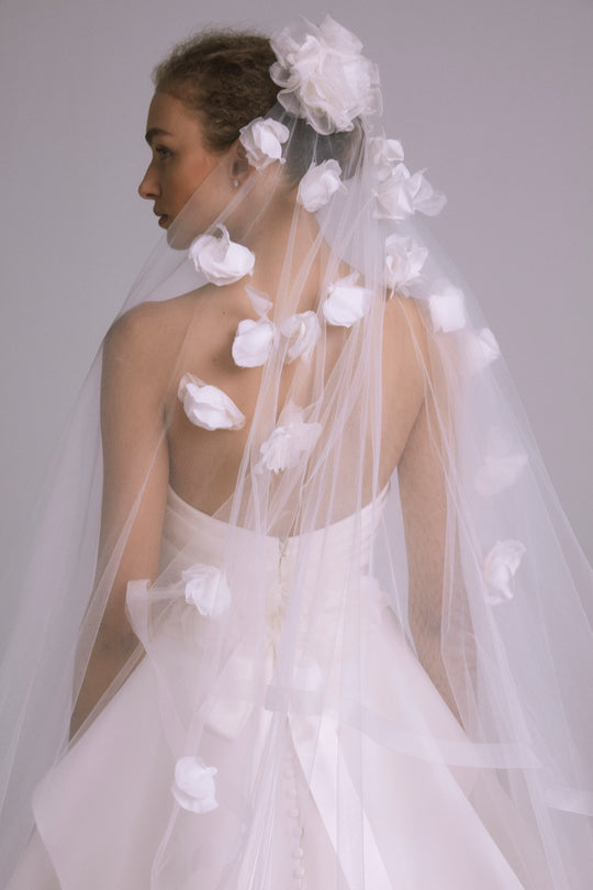AVM740 - Floral Petals Veil, $880, accessory from Collection Accessories by Amsale
