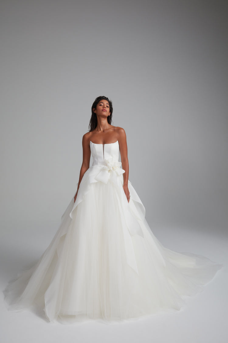 Lowe, dress from Collection Bridal by Amsale, Fabric: gazar-and-tulle