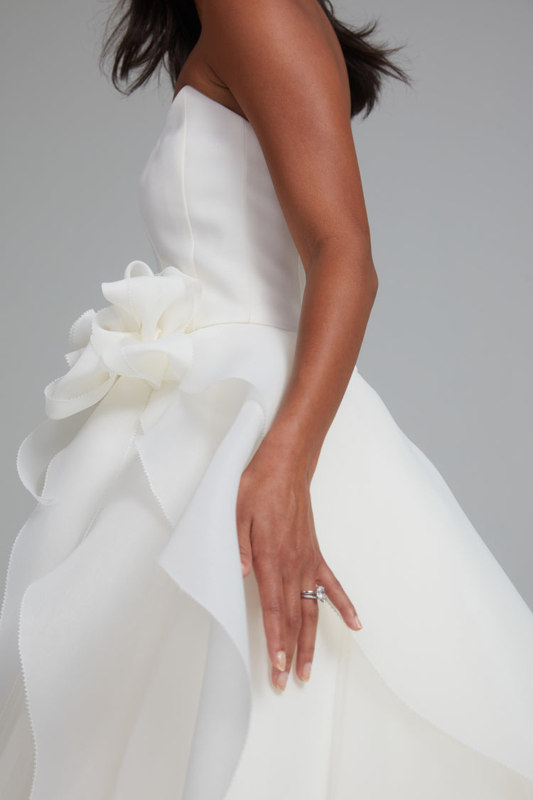 Lowe, dress from Collection Bridal by Amsale, Fabric: gazar-and-tulle