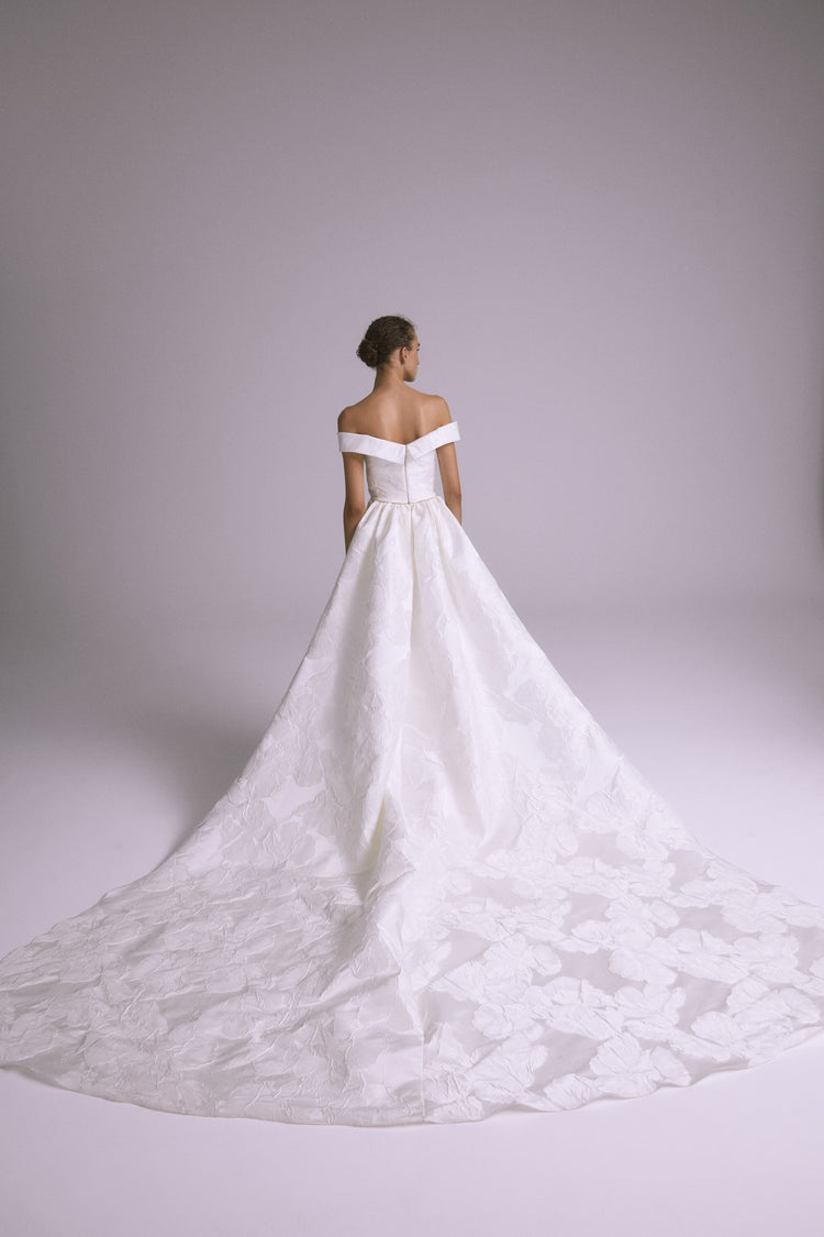 Martine, dress from Collection Bridal by Amsale, Fabric: jacquard
