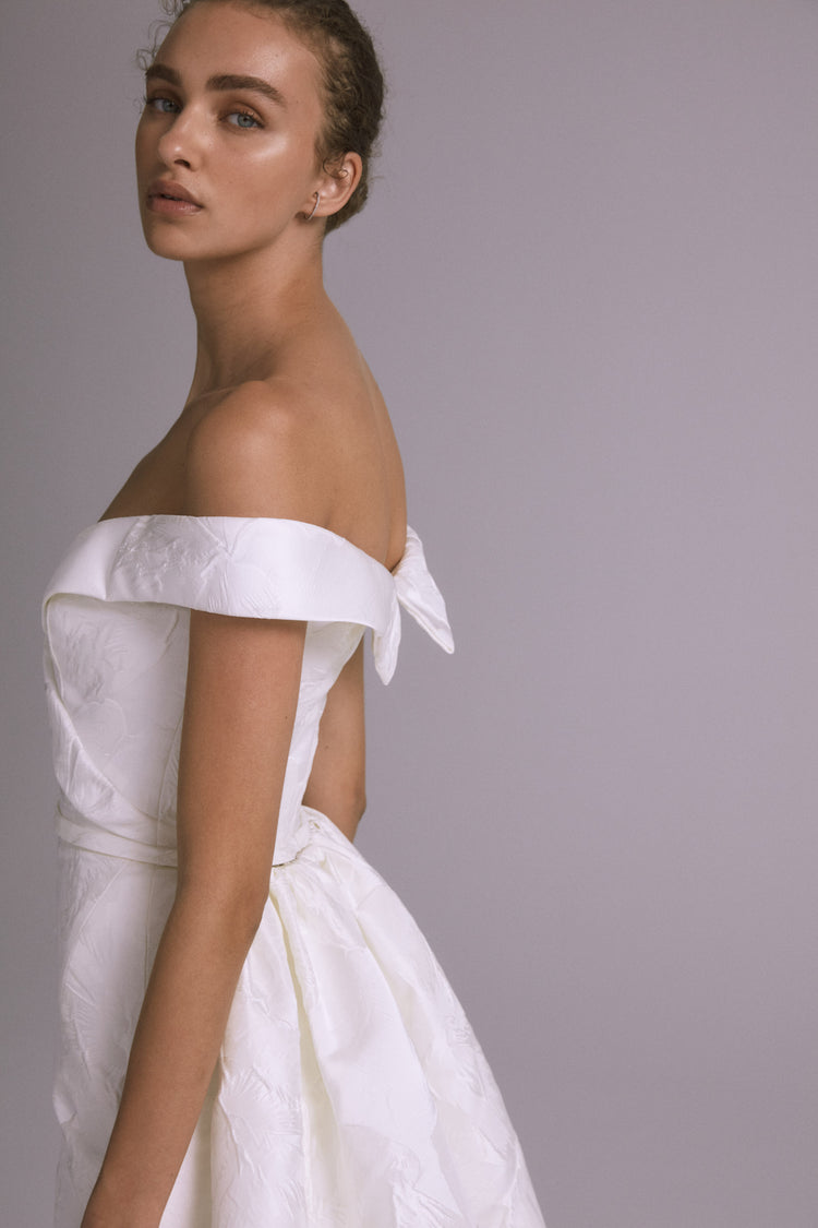 Martine, dress from Collection Bridal by Amsale, Fabric: jacquard