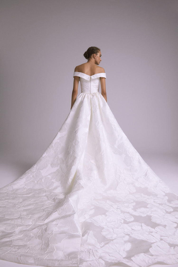 Martine, dress from Collection Bridal by Amsale, Fabric: jacquard