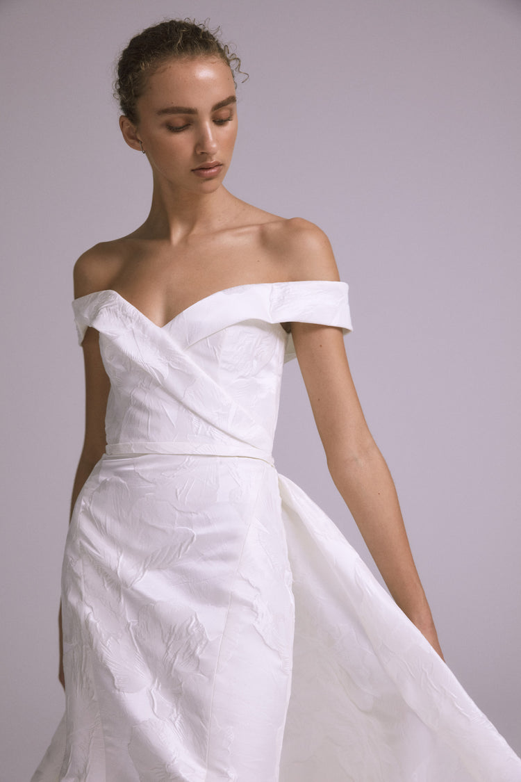 Martine, dress from Collection Bridal by Amsale, Fabric: jacquard
