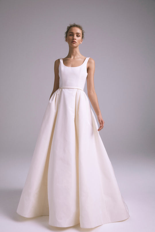 Matilda, $5,200, dress from Collection Bridal by Amsale, Fabric: faille